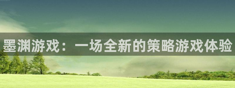赢咖娱乐平台登录入口：墨渊游戏：一场全新的策略游戏体验